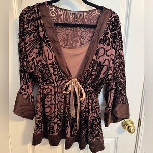 Vintage Hale Bob - Beaded Velvet Burn Out